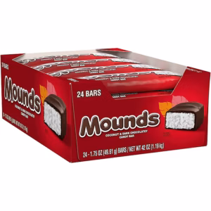 Mounds Coconut and Dark Chocolate Candy Bar, 42 oz., 24/Box