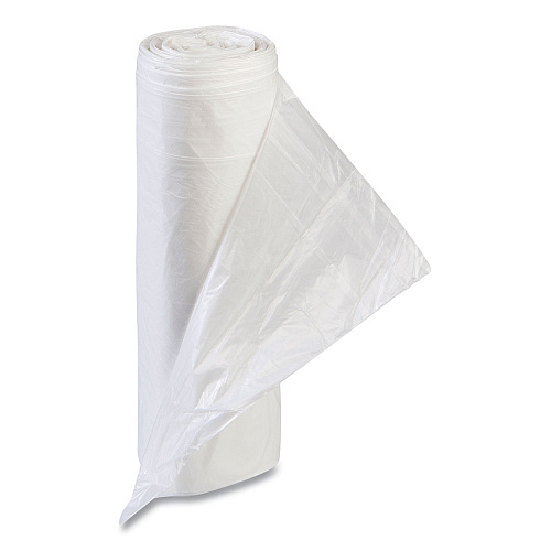 Inteplast Group High-Density Commercial Can Liner Value Pack, 55 gal, 11 mic, 36" x 58", Clear, Interleaved Roll, 25 Bags/Roll, 8 Rolls/CT