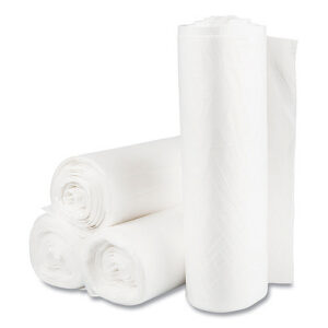 Inteplast Group High-Density Commercial Can Liner Value Pack, 60 gal, 14 mic, 38" x 58", Clear, Interleaved Roll, 25 Bags/Roll, 8 Rolls/CT