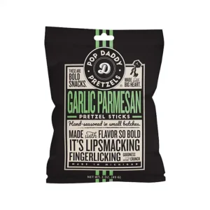 Pop Daddy Garlic Parmesan Pretzels Sticks, 3 oz., 12 Bags/Carton