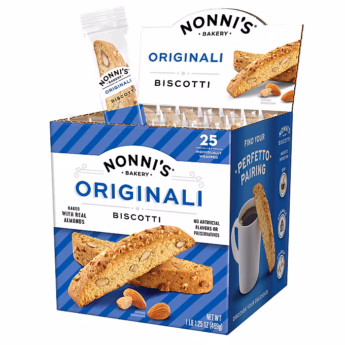 Nonni's Originali Biscotti Carton, 17.25 oz., 25/Box