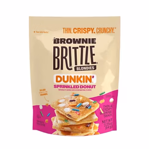 Brownie Brittle Dunkin' Sprinkled Donut Brownie Snack, 2.25 oz., 8 Packs/Carton