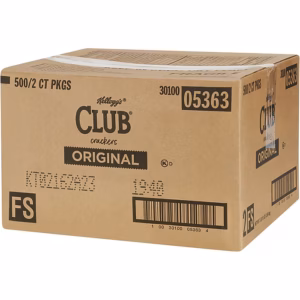 Kellogg's Club Original Crackers, 0.25 oz., 500 Packs/Box, 500/Pack