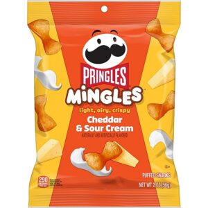 Pringles Mingles Cheddar & Sour Cream Puffed Chips, 2 oz., 6/Case