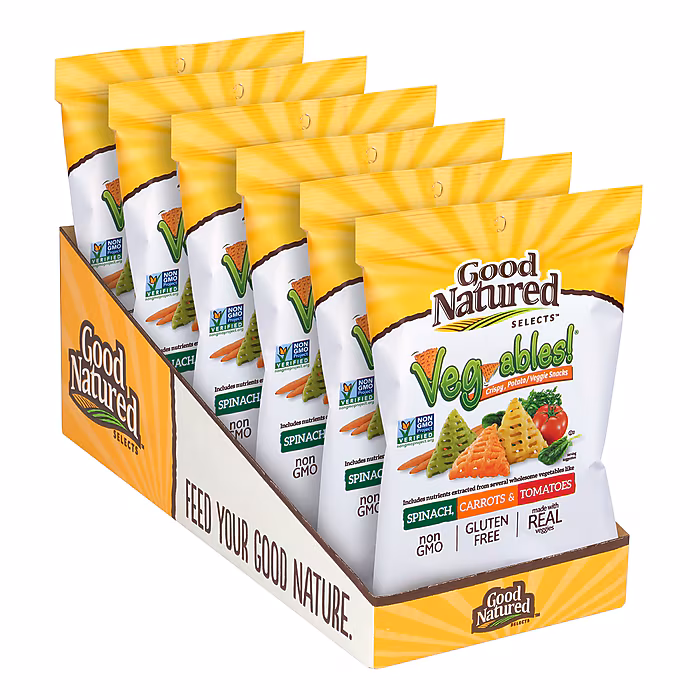 Herr's Good Natured Vegetable-Ables Vegetable Chips, 1.5 oz, 6/Pack