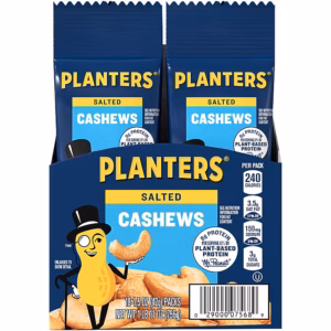 Planters Salted Cashews, 1.5 oz., 18 Bags/Pack