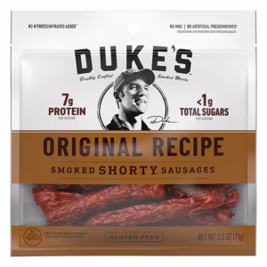 Duke's Original Smoked Shorty Sausages, 2.75 oz., 7 Bags/Carton