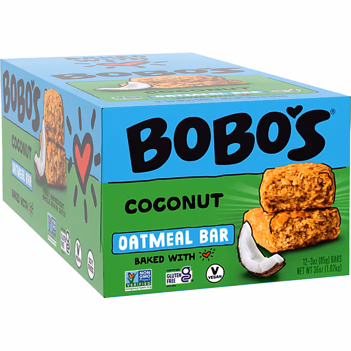 Bobo's Gluten-Free Coconut Oat Bar, 36 oz., 12 Bars/Box
