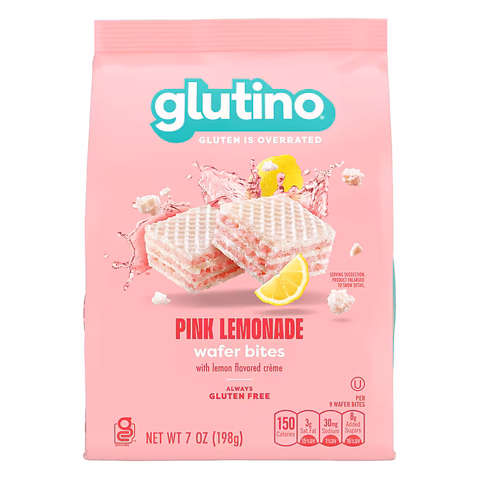 Glutino Gluten Free Pink Lemonade Wafer Bites, 7 oz.