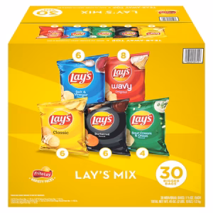 Frito Lay Potato Chip Variety Mix, 45 oz., 30/Pack
