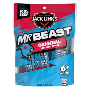 Jack Link’s x MrBeast Mini Original Beef Meat Stick, 6 oz.