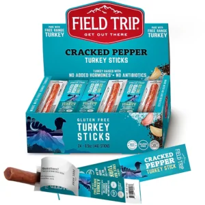 Field Trip Cracked Pepper Turkey Meat Stick, 0.5 oz., 24/Box