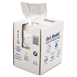 Inteplast Group Food Bags, 112 oz, 6" x 3" x 15", Clear, 1,000/Carton