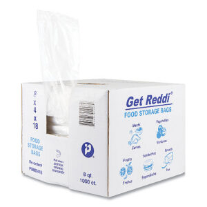 Inteplast Group Food Bags, 2 gal, 8" x 4" x 18", Clear, 1,000/Carton