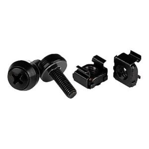 StarTech Screws and Cage Nut, Black, 100/Pack