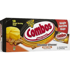 Combos Mars Flavia Cheddar Cheese Filled Pretzel, Cheddar Cheese, Crunch, 1.80 oz, 18/Box