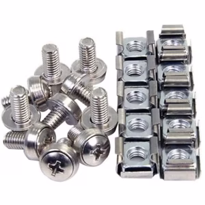 StarTech Mounting Screws and Cage Nuts For Server Rack Cabinet, 100/Pack