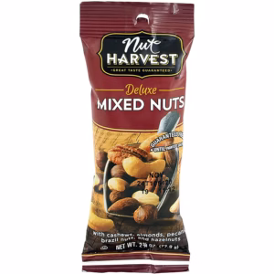Nut Harvest Deluxe Salted Mixed Nuts, 2.75 oz., 8 Bags/Pack