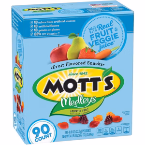 Mott's Medleys Gluten Free Assorted Fruit Snacks, 0.8 oz., 90 Packs/Box