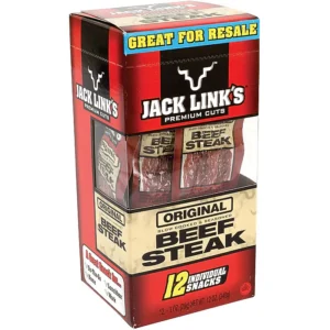 Jack Link’s Original Beef Steak Jerky, 1 oz., 12/Pack