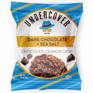 Undercover Snacks Dark Chocolate Sea Salt Crisps, 31.25 oz., 125 Bags/Pack