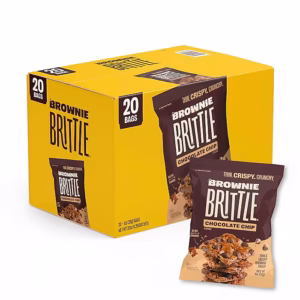 Brownie Brittle Chocolate Chip Cookies, 1 oz., 20 Bags/Carton