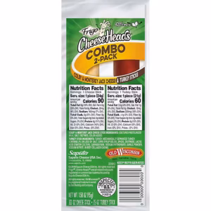 Frigo Cheese Heads Colby Jack & Turkey Sticks Combo, 20/Pack
