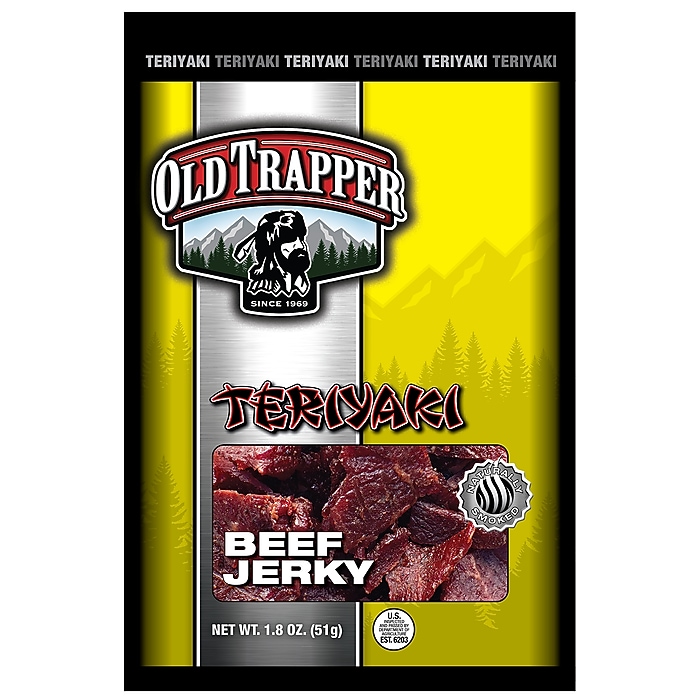 Old Trapper Teriyaki Beef Jerky Meat Stick, 1.8 oz., 6/Box