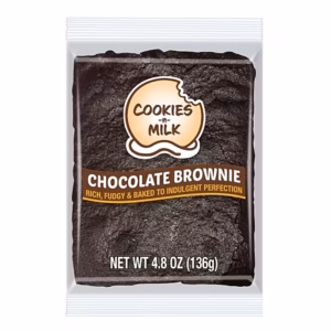 Cookies-n-Milk Individually Wrapped Brownie, 24/Pack