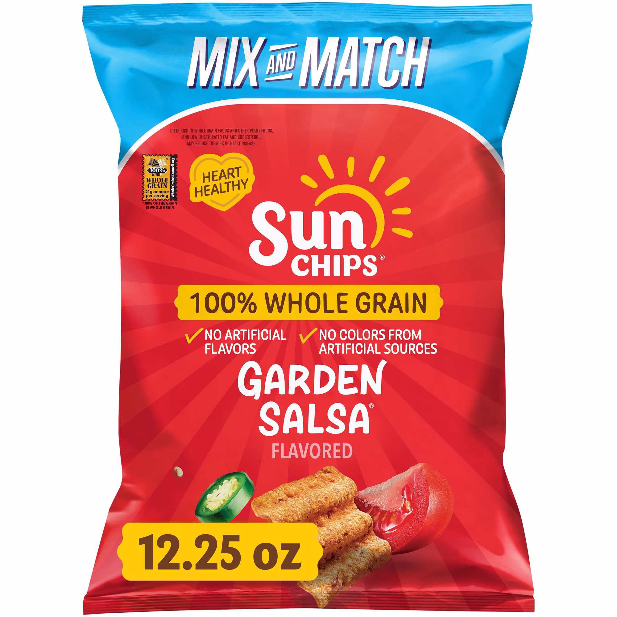 SunChips Garden Salsa Whole Grain Snacks, 12.25 oz.