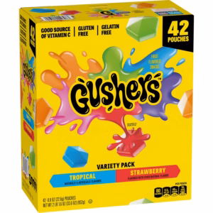 Gushers Strawberry & Tropical Variety Pack Snacks, 0.8 oz., 42 pk.