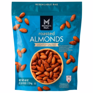 Member's Mark Lightly Salted Roasted Almonds, 40 oz.