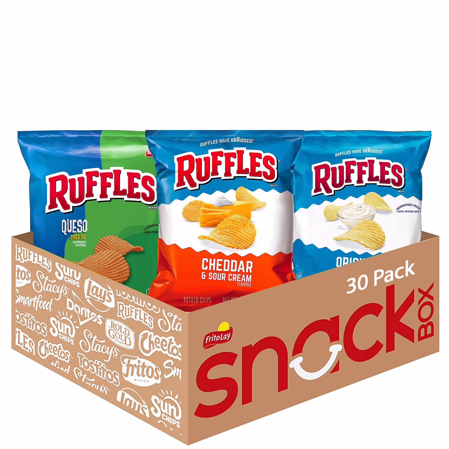 Ruffles Potato Chips, Variety Pack, 30 pk.