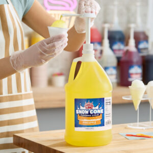 Carnival King Pineapple Snow Cone Syrup 1 Gallon - 4/Case