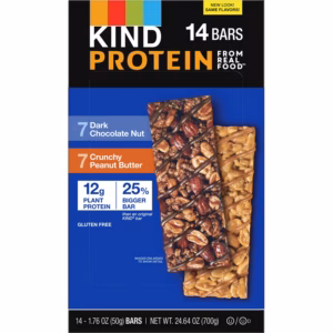 KIND Protein Dark Chocolate Nut and Crunchy Peanut Butter Variety Pack 14 ct.