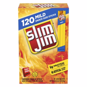 Slim Jim Snack-Sized Smoked Meat Stick, Mild Flavor, .28 oz., 120 pk.