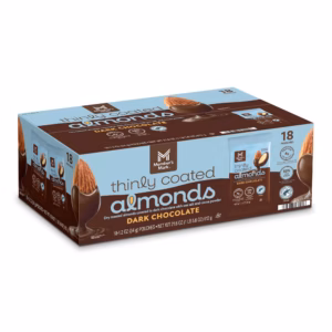 Member's Mark Thinly Coated Dark Chocolate Almonds, 1.2 oz. 18 pk.