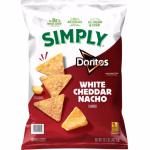 Simply Doritos White Cheddar Nacho Tortilla Chips, 15.25 oz.
