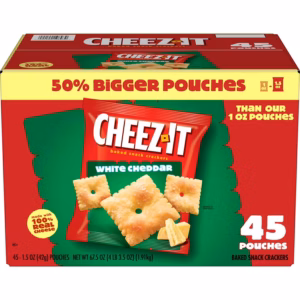 Cheez-It Baked Snack Crackers, White Cheddar, 1.5 oz., 45 pk.
