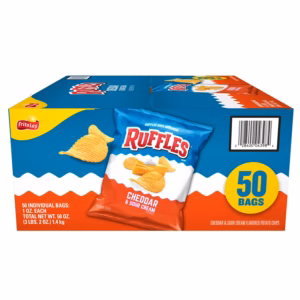Ruffles Cheddar & Sour Cream Potato Chips, 1 oz., 50 pk.