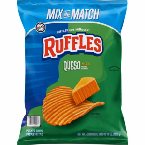 Ruffles Queso Cheese Flavored Potato Chips, 15.125 oz.