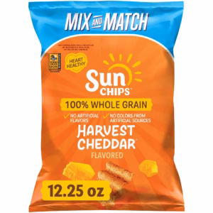 SunChips Whole Grain Harvest Cheddar Chips, 12.25 oz.