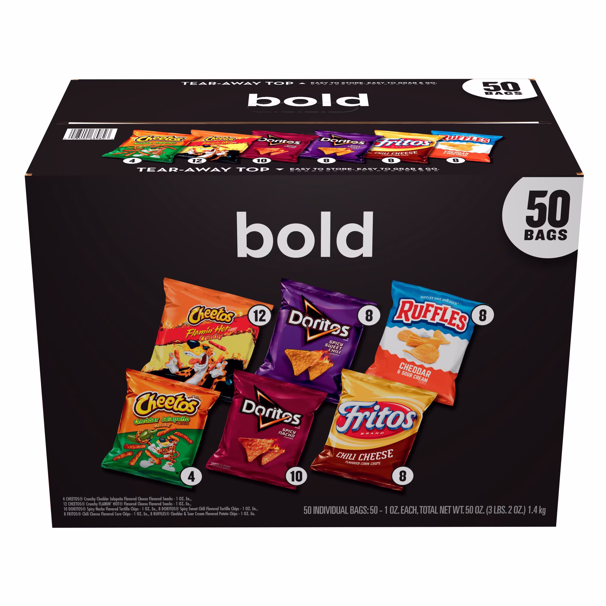 Frito-Lay Bold Mix, Variety Pack Chips, 50 pk.