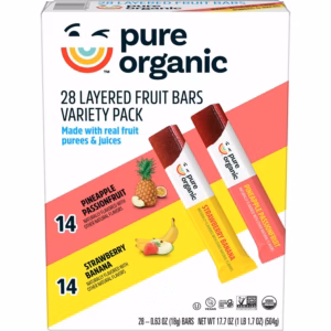 Pure Organic Layered Fruit Bars, Snack Variety Pack, 0.63 oz., 28 pk.