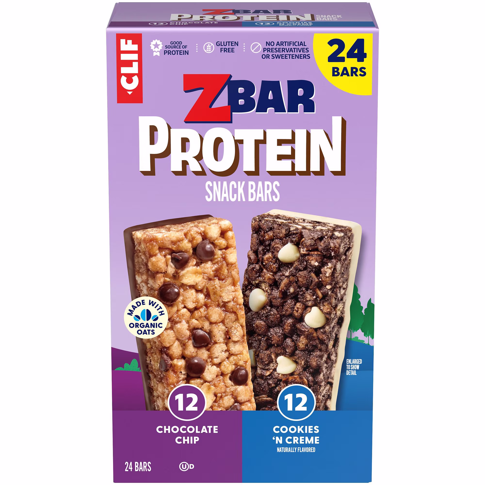 ZBar Gluten Free Protein Snack Bar, Variety Pack, 24 pk.