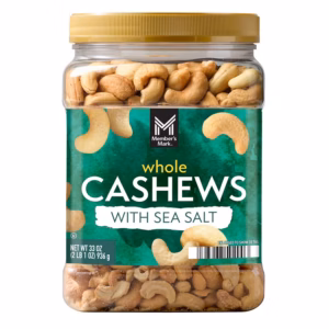 Member's Mark Roasted Whole Cashews with Sea Salt, 33 oz.