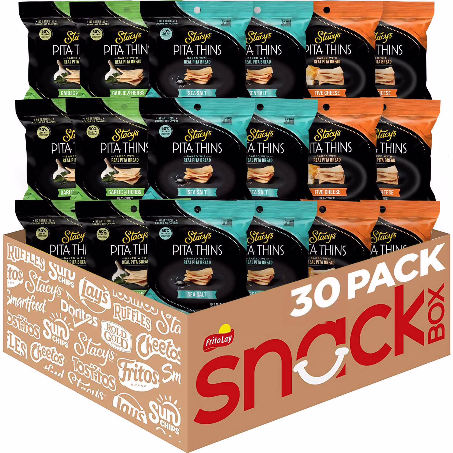 Stacy's Pita Thins, Variety Pack, 1 oz., 30 pk.