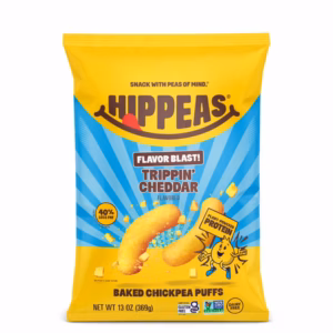 Hippeas Flavor Blast! Trippin' Cheddar Baked Chickpea Puffs, 13 oz.