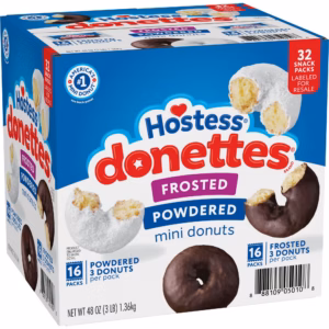 Hostess Donettes Variety Pack Donuts, Snack Size, 1.5 oz., 32 pk.