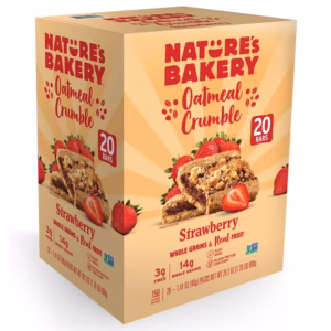 Nature's Bakery Oatmeal Crumble Strawberry Bars, 20 ct.